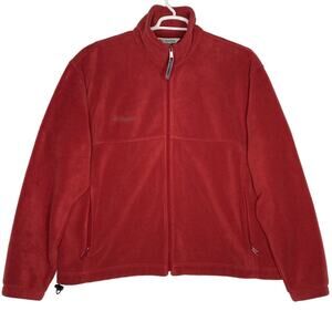 Columbia Steens Mountain Fleece Jacket Orange Full Zip Mens XL Outdoor Hiking